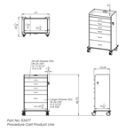 51046 | Procedure Cart with White Drawers